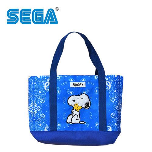 史努比 肩揹提袋 手提袋 肩背包 托特包 Snoopy SEGA - 藍色款 