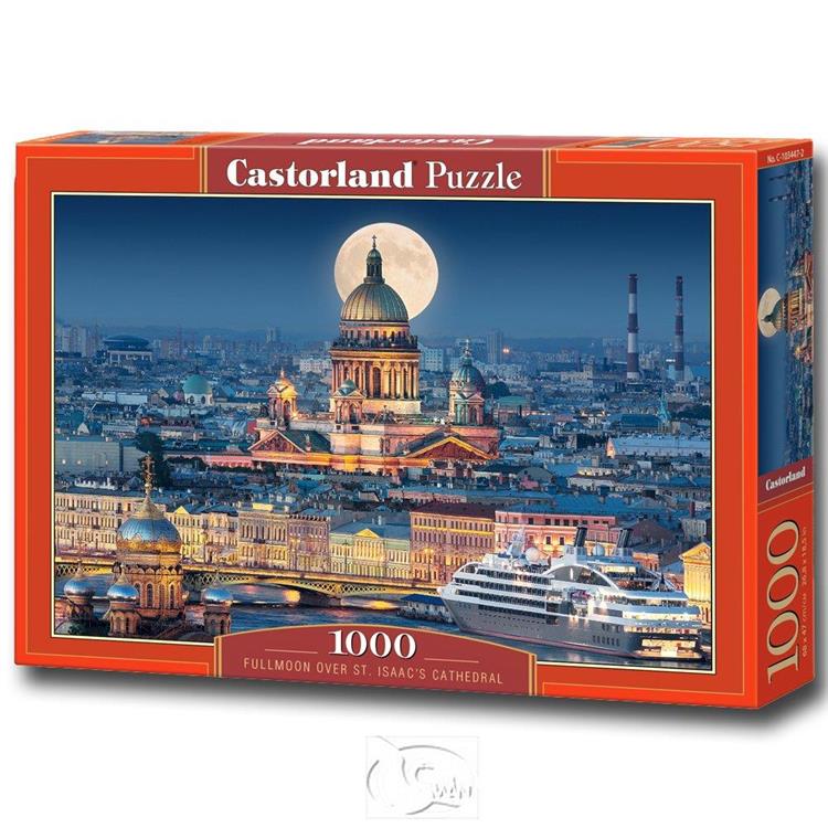 【波蘭Castorland拼圖】滿月下的聖以撒大教堂－1000片