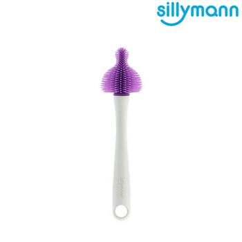 【韓國sillymann】 100%鉑金矽膠奶嘴刷 －紫色2入