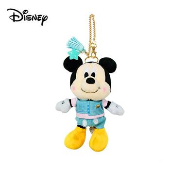 米奇 丹寧 絨毛吊飾 玩偶 吊飾 Mickey 迪士尼 Disney