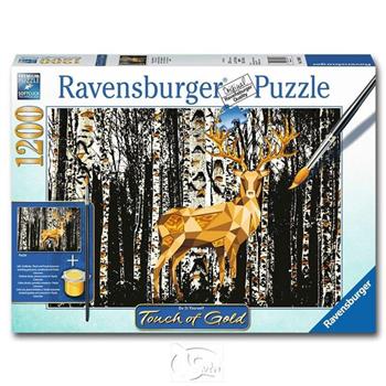【德國Ravensburger拼圖】手繪金漆－樺樹林小鹿－1200片