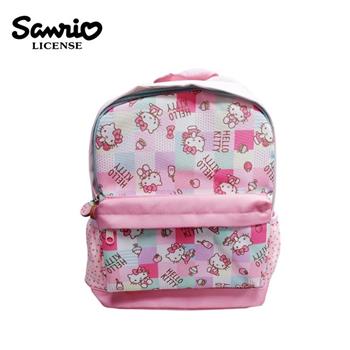 凱蒂貓 方格系列 兒童背包 背包 後背包 書包 Hello Kitty 三麗鷗 Sanrio