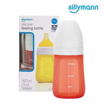 【韓國sillymann】 100%鉑金矽膠奶瓶（上海紅）－160ML