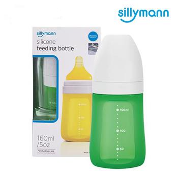 【韓國sillymann】 100%鉑金矽膠奶瓶（波士頓綠）－160ML