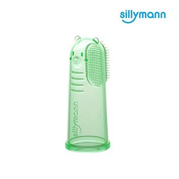 【韓國sillymann】 100%鉑金矽膠指套牙刷（綠）－2入