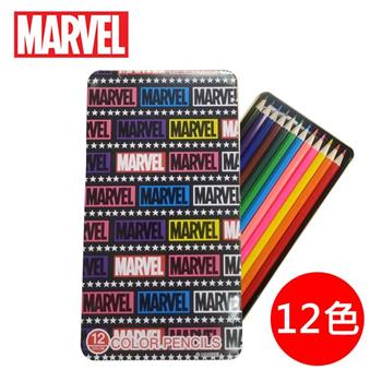 漫威英雄 色鉛筆 12色 鐵盒裝 彩色鉛筆 六角色鉛筆 MARVEL