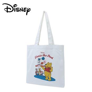 小熊維尼 帆布 肩背提袋 肩背包 手提袋 托特包 維尼 Winnie 迪士尼 Disney