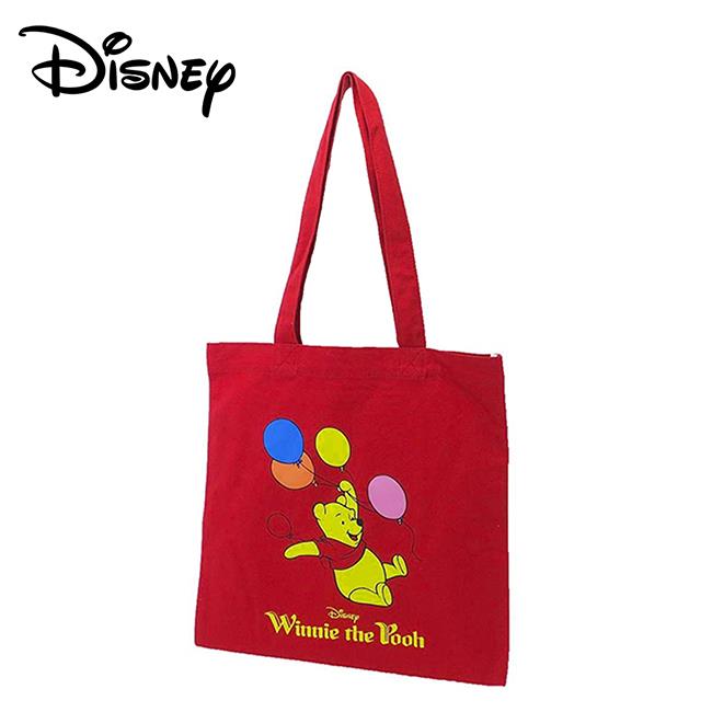 小熊維尼 帆布 肩背提袋 肩背包 手提袋 托特包 維尼 Winnie 迪士尼 Disney - 紅色款