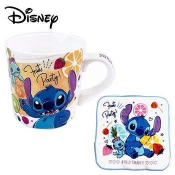 史迪奇 陶瓷 馬克杯 小方巾 225ml 咖啡杯 星際寶貝 Stitch 迪士尼 Disney