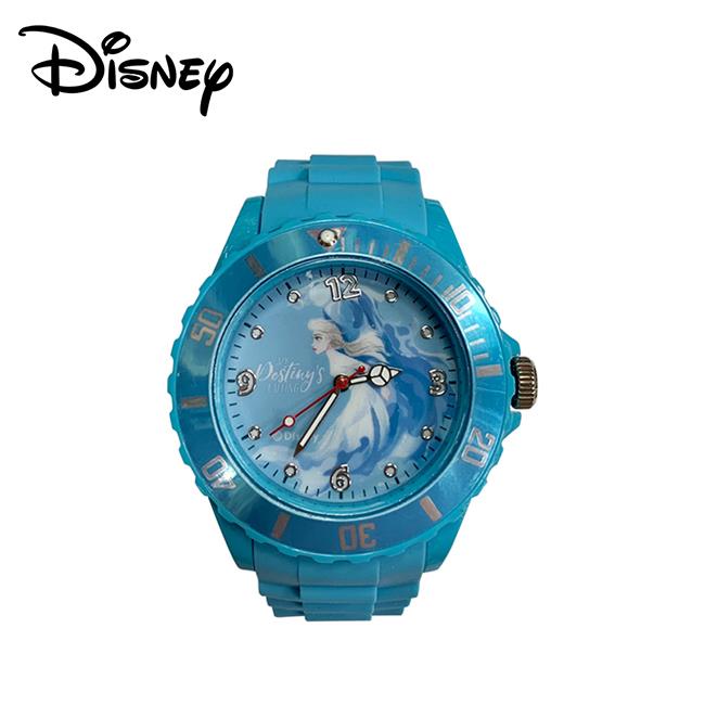 冰雪奇緣 矽膠 指針手錶 指針錶 兒童錶 手錶 艾莎 安娜 雪寶 迪士尼 Disney - 天藍款