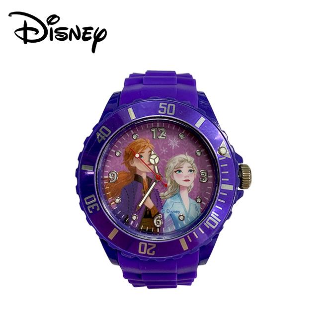 冰雪奇緣 矽膠 指針手錶 指針錶 兒童錶 手錶 艾莎 安娜 雪寶 迪士尼 Disney - 紫色款