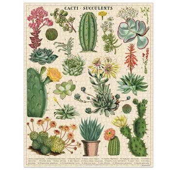 美國 Cavallini 1000片拼圖 多肉植物 Cacti & Succulents