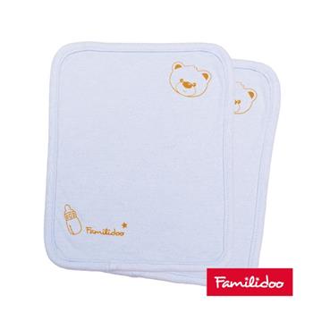 【Familidoo 法米多】麻賽爾纖維嬰兒口水巾/方巾/手帕（藍色）（二入）