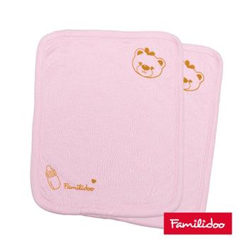 【Familidoo 法米多】麻賽爾纖維嬰兒口水巾/方巾/手帕（粉色）（二入）
