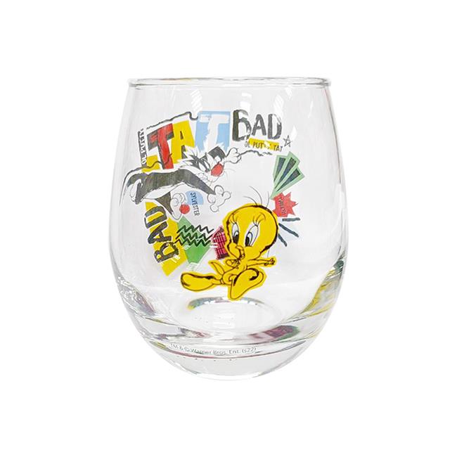 傻大貓與崔弟 3D玻璃杯 350ml 日本製 透明水杯 玻璃杯 Looney Tunes - B款