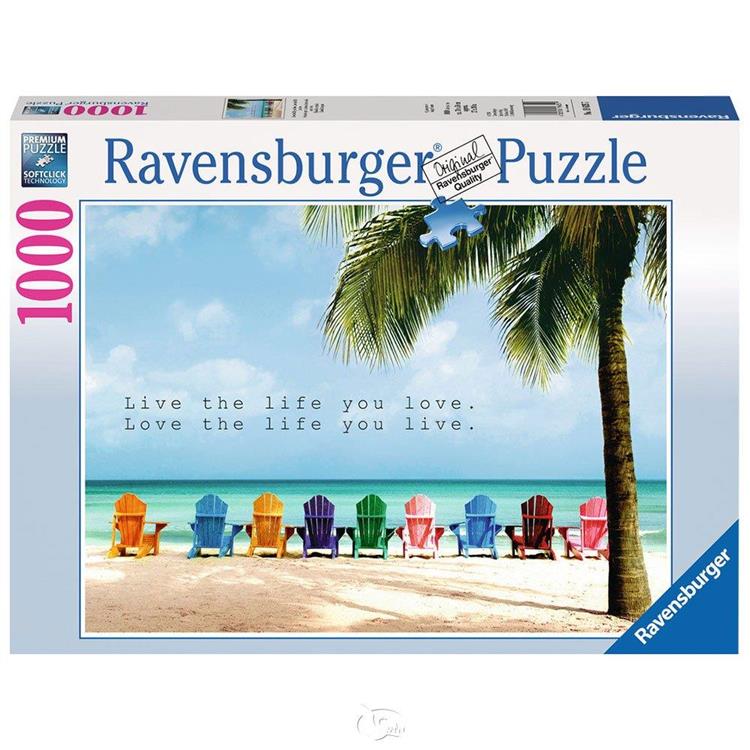 【德國Ravensburger拼圖】夏日的悠閒時光－1000片Live the life you love