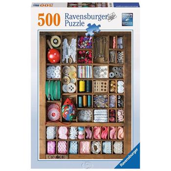 【德國Ravensburger拼圖】針線盒－500片Sewing Box