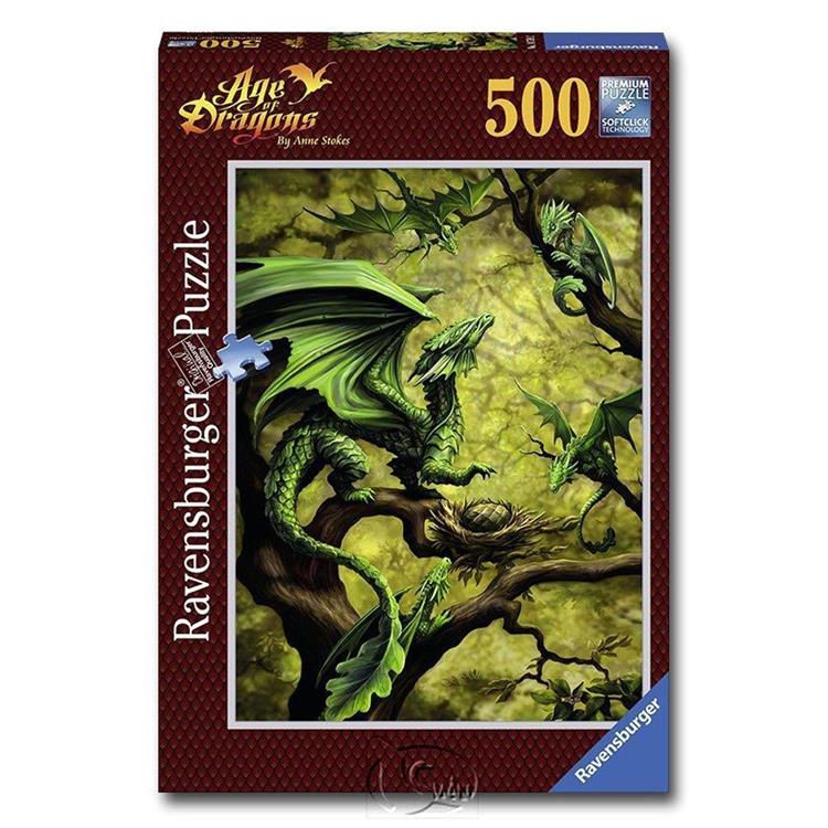 【德國Ravensburger拼圖】森林之龍－500片Forest Dragon
