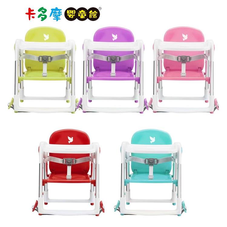 英國【Apramo Flippa】QTI 可攜式兩用兒童餐椅  2022版｜卡多摩 - 糖果綠