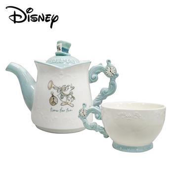 愛麗絲 陶瓷 茶壺茶杯組 附濾網 茶具組 濾茶壺 茶壺 陶瓷茶壺 愛麗絲夢遊仙境 迪士尼