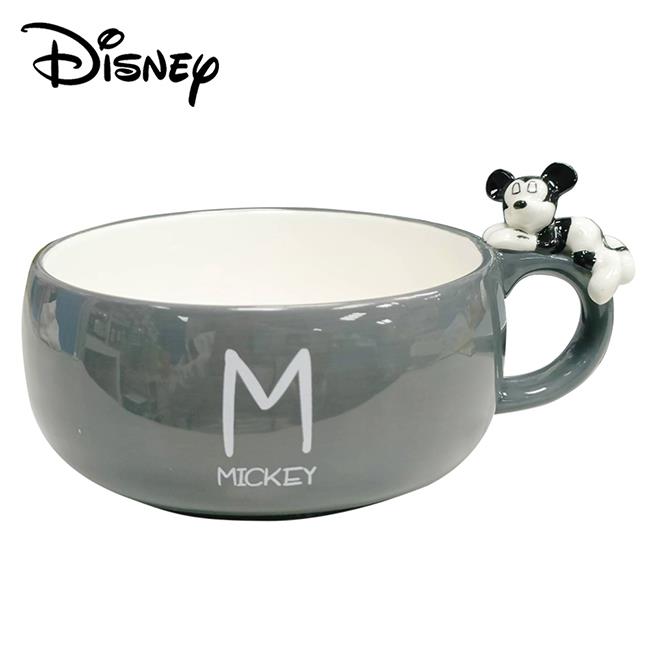迪士尼 陶瓷湯杯 390ml 馬克杯 寬口杯 咖啡杯 米奇 米妮 Disney - 米奇