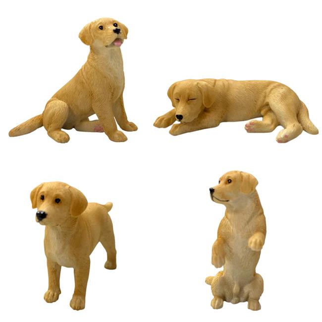 全套4款 迷你拉布拉多 盒玩 公仔 玩具 擺飾 狗狗 拉布拉多 動物模型 - 淺棕款
