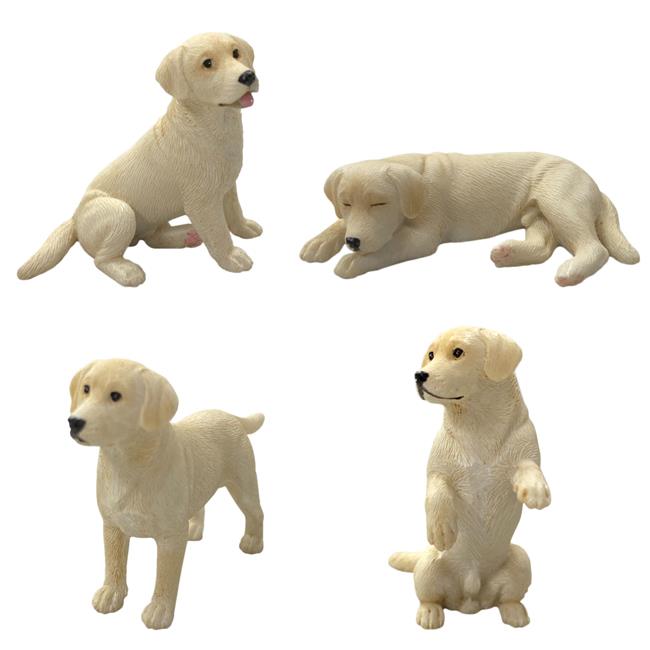 全套4款 迷你拉布拉多 盒玩 公仔 玩具 擺飾 狗狗 拉布拉多 動物模型 - 米白款