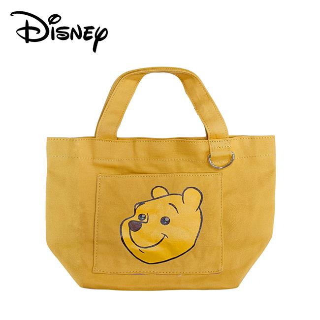 小熊維尼 帆布手提袋 便當袋 午餐袋 維尼 Winnie 迪士尼 - 黃色款