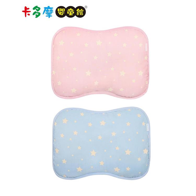 【Combi】Ag＋PRO銀離子抗菌水洗棉枕-護頭枕｜卡多摩 - 護頭枕(0m+)-星星藍