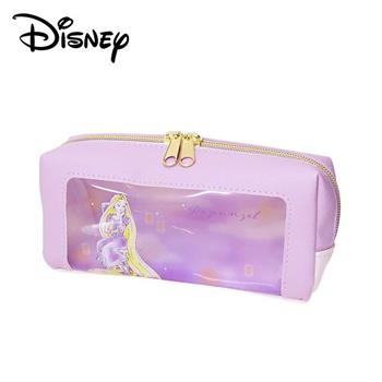 迪士尼公主 皮質 透明筆袋 鉛筆盒 筆袋 化妝包 收納包 魔髮奇緣 小美人魚