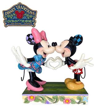 Enesco 米奇和米妮 愛的象徵 塑像 公仔 精品雕塑 迪士尼 Disney