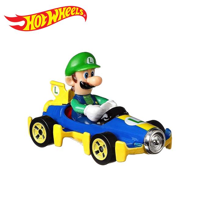 瑪利歐賽車 風火輪小汽車 玩具車 超級瑪利 瑪利歐兄弟 路易吉 碧姬公主 Hot Wheels - 路易吉