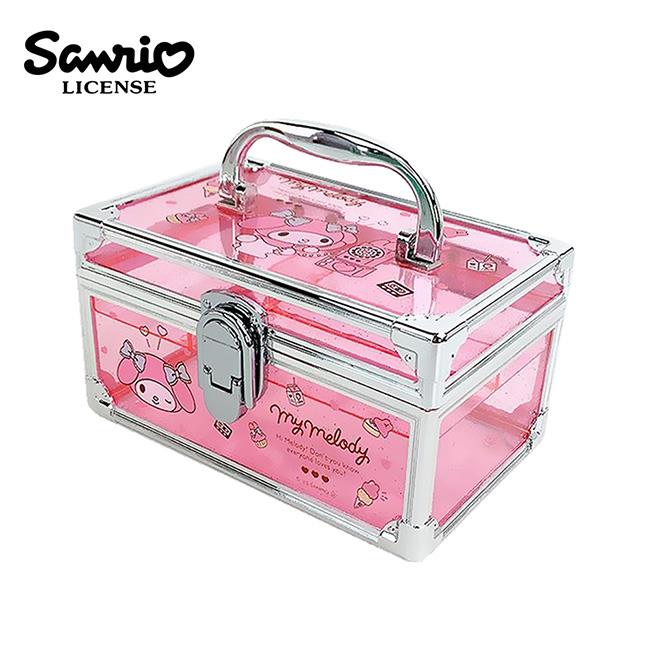 三麗鷗 透明 手提收納盒 收納盒 置物盒 桌面收納 小物收納 酷洛米 美樂蒂 Sanrio - 美樂蒂