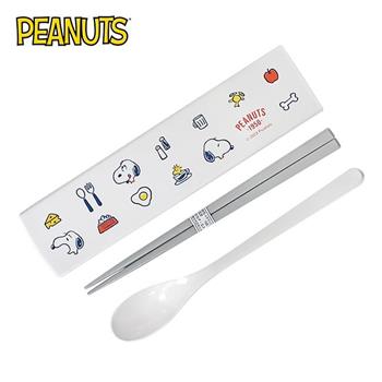 史努比 兩件式 餐具組 日本製 環保餐具 湯匙 筷子 Snoopy PEANUTS