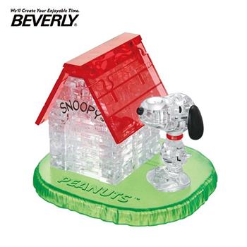 BEVERLY 史努比與紅屋 立體水晶拼圖 51片 3D拼圖 水晶拼圖 公仔 模型 Snoopy