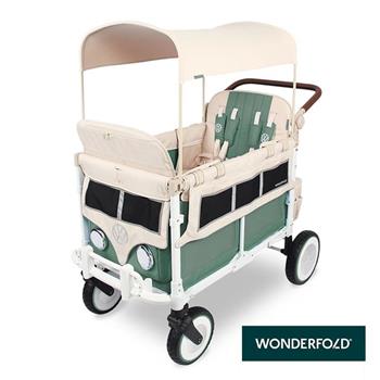 【WonderFold】VW4 福斯聯名多功能嬰兒推車(鼠尾草綠) 福斯聯名嬰兒車 多功能推車