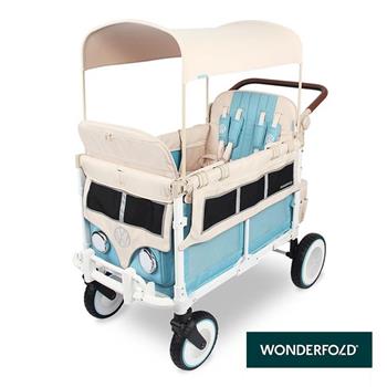 【WonderFold】VW4 福斯聯名多功能嬰兒推車(邦迪藍) 福斯聯名嬰兒車 多功能推車