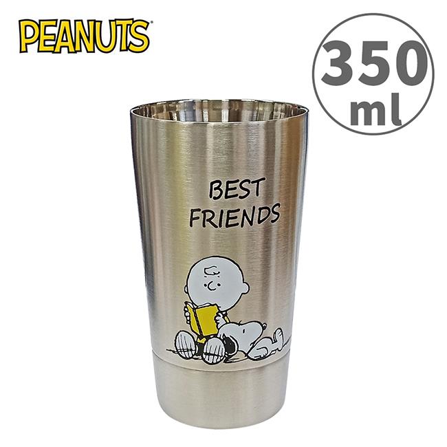 史努比 雙層不鏽鋼杯 350ml 日本製 保冷杯 保溫杯 不鏽鋼杯 Snoopy PEANUTS - B款