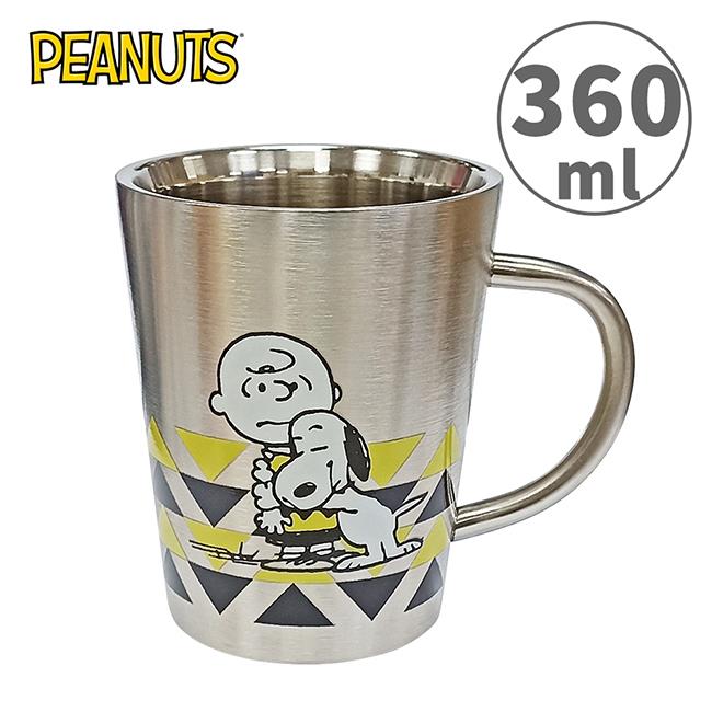 史努比 雙層不鏽鋼杯 360ml 日本製 保冷杯 保溫杯 不鏽鋼杯 Snoopy PEANUTS - B款