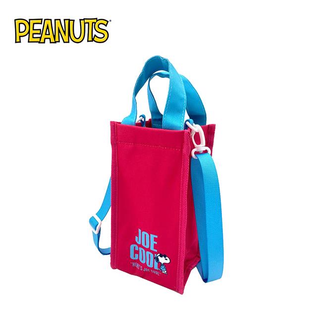 史努比 保冷水壺袋 保溫袋 飲料提袋 飲料袋 水壺手提袋 Snoopy PEANUTS - 洋紅色款