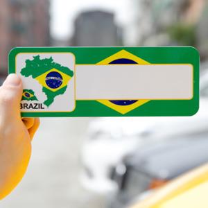 【國旗商品創意館】巴西造型可複寫留言停車牌/Brazil/尚有世界多國款式可選購