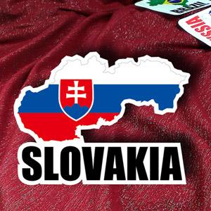 【國旗商品創意館】斯洛伐克國旗地圖抗ＵＶ、防水貼紙／Slovakia／世界多國款可選購