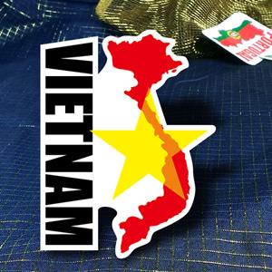 【國旗商品創意館】越南國旗地圖抗ＵＶ、防水貼紙／Vietnam／世界多國款可選購