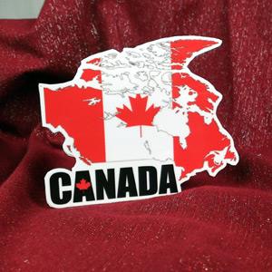 【國旗商品創意館】加拿大國旗地圖抗ＵＶ、防水貼紙／Canada／世界多國款可選購