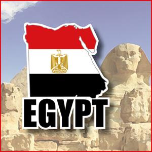 【國旗商品創意館】埃及國旗地圖抗ＵＶ、防水貼紙／Egypt／世界多國款可選購
