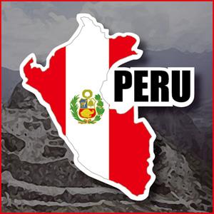 【國旗商品創意館】秘魯國旗地圖抗ＵＶ、防水貼紙／Peru／世界多國款可選購