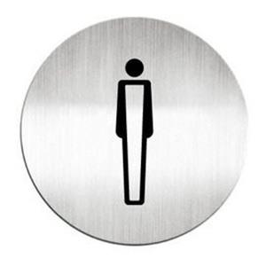 迪多Deflect－o 高質感鋁質圓形貼牌－男生洗手間610410C