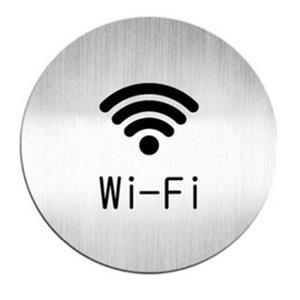 迪多Deflect－o 高質感鋁質圓形貼牌－英文（提供wi－fi無線上網服務）613410C