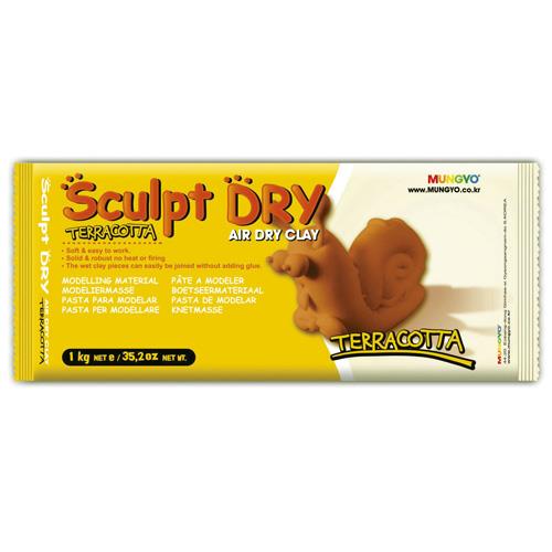 韓國 MUNGYO 無毒 免燒陶土 公仔土 1kg 棕色 Sculpt Dry