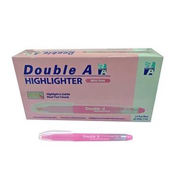 Double A淡色螢光筆－淡粉（12支/盒）